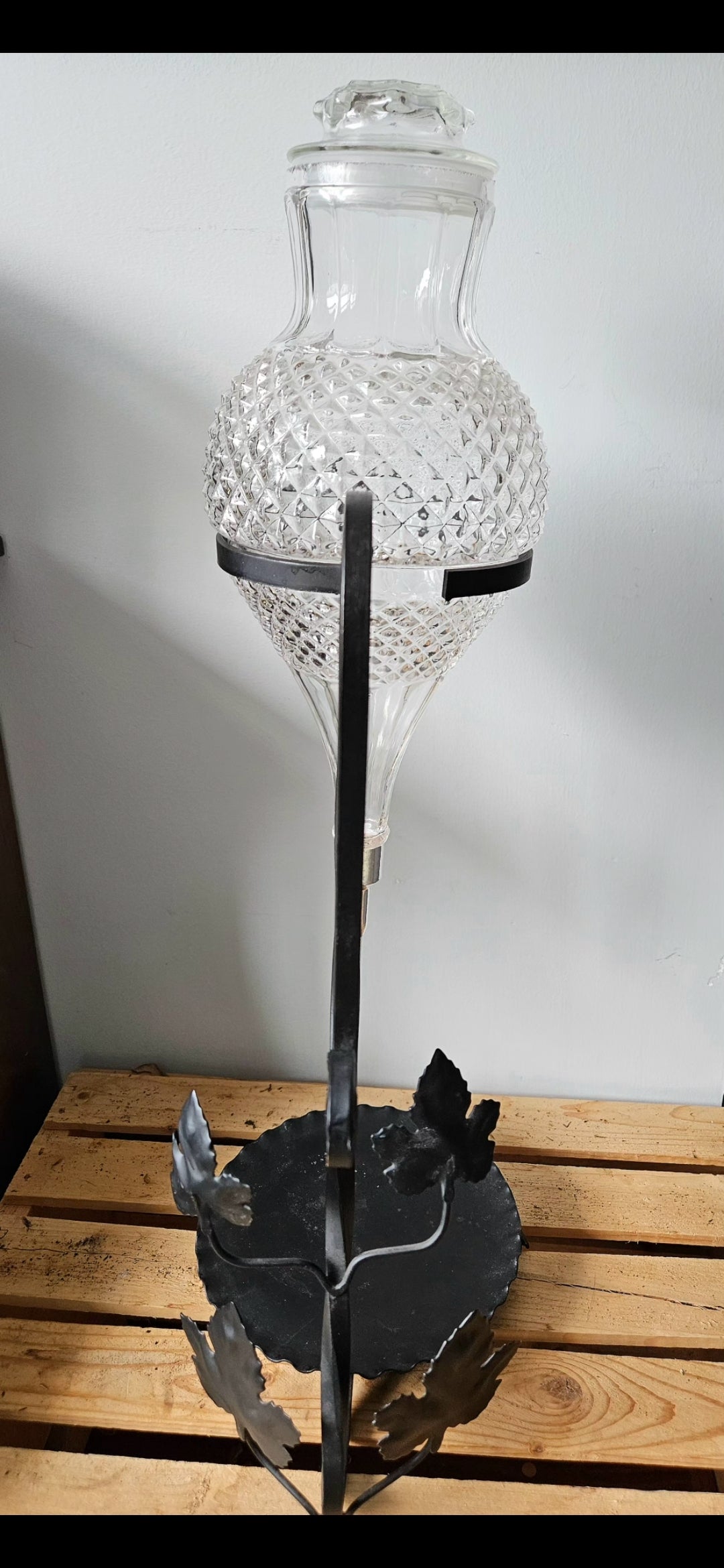 Vintage Italian Pressed-Glass Wine Fountain