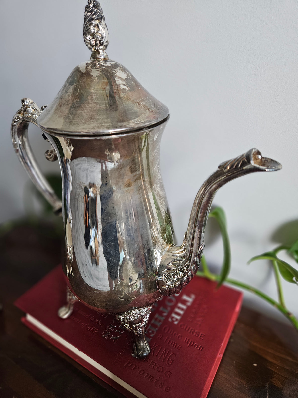 Vintage Elegance 3-Piece Silver Plated Brass Tea Set