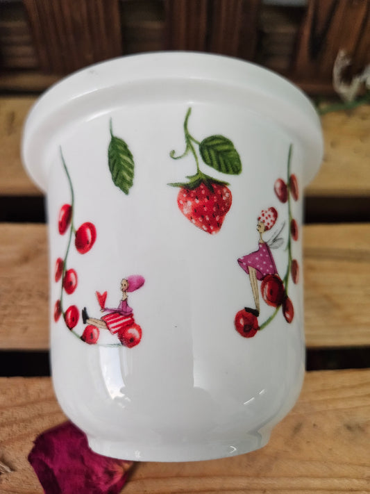 Strawberry Fairy Ceramic Berry Strainer