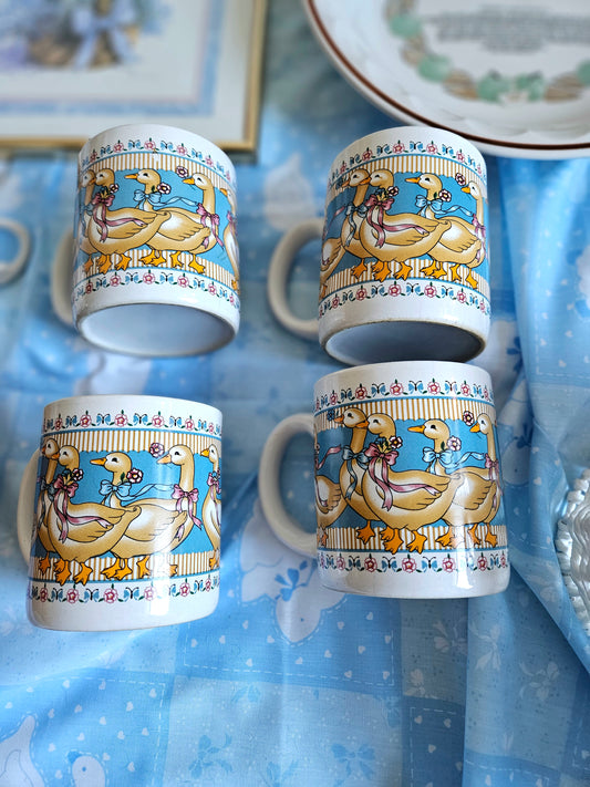 1980's Goose Ribbon Mugs
