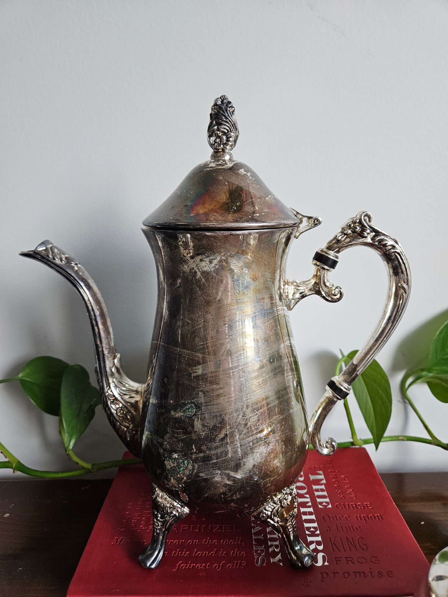 Vintage Elegance 3-Piece Silver Plated Brass Tea Set