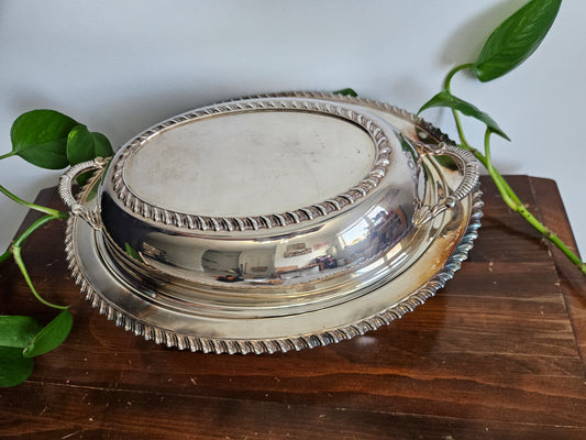 1960s Silver-Plated Covered Serving Dish